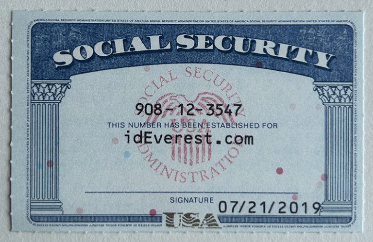 Fake SSN Card