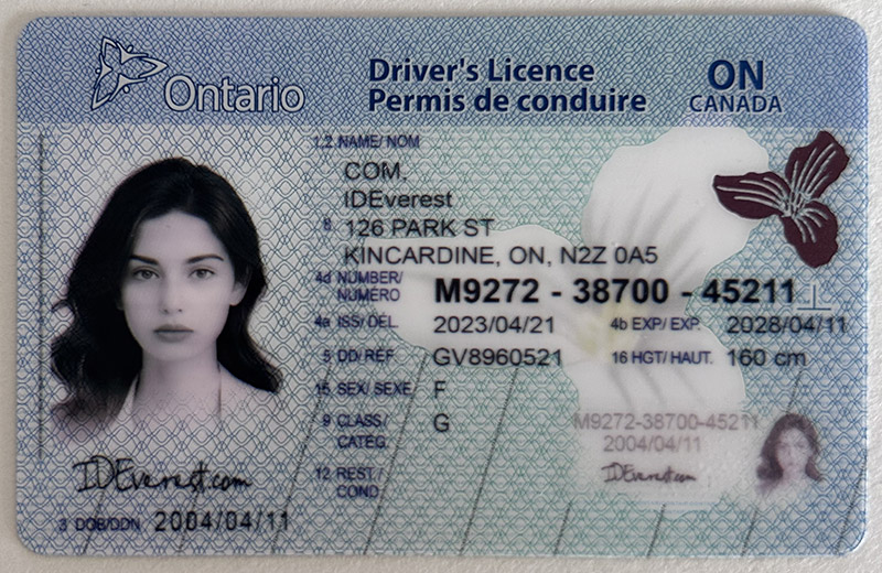 Scannable Custom Premium Ontario Fake ID Cards